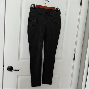 Athleta Ponte Moto Charcoal Leggings 2